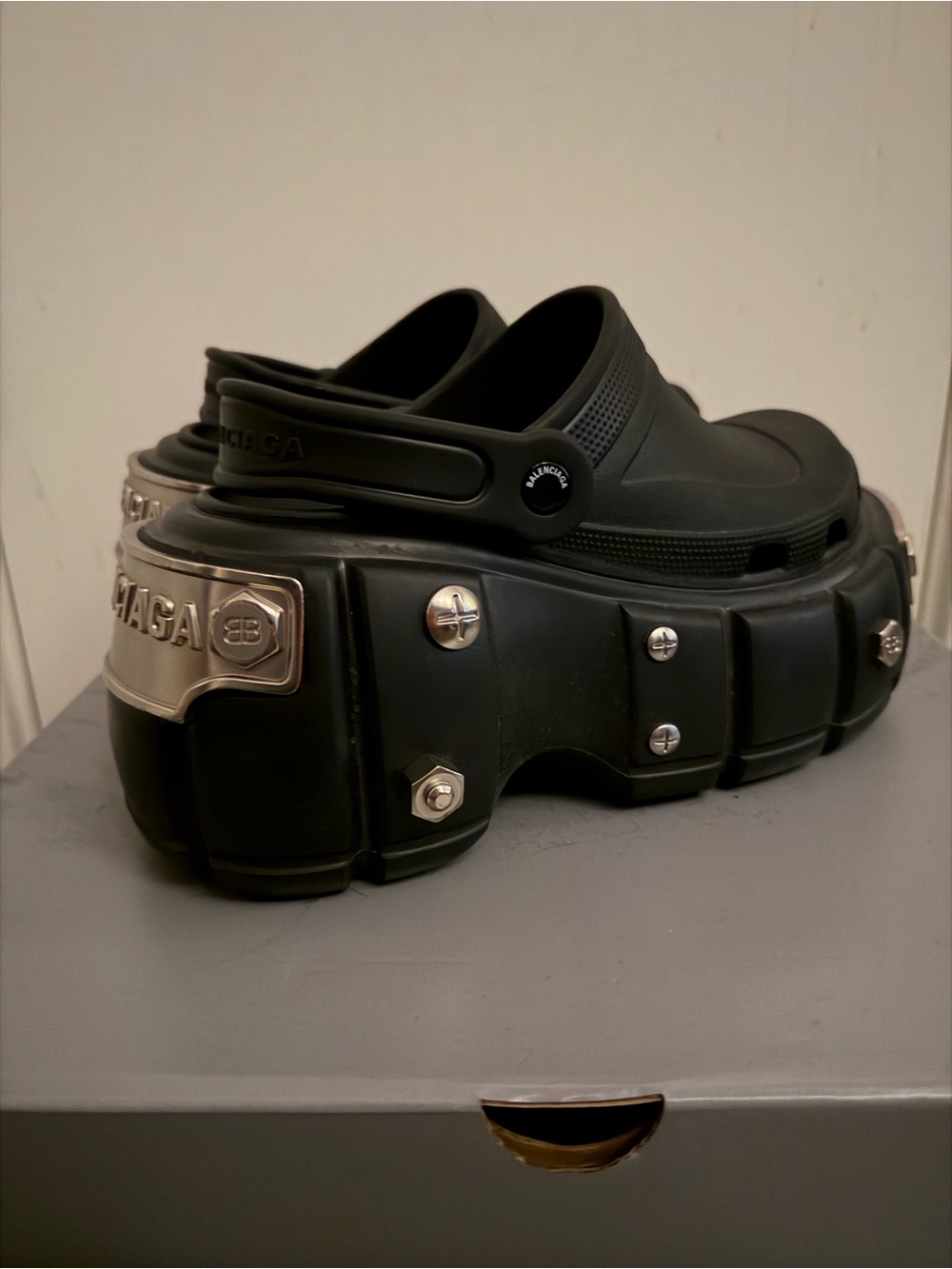 Balenciaga Black Platform Crocs - Picture 2 of 3